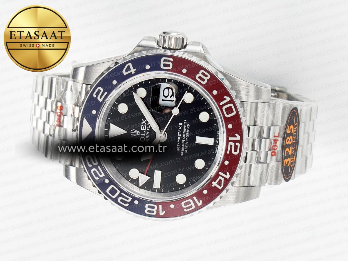 Rolex GMT-Master II 126710 BLRO Blue/Red Ceramic QF 1:1 Best Edition on Jubilee Bracelet VR3285 CHS - Görsel 9