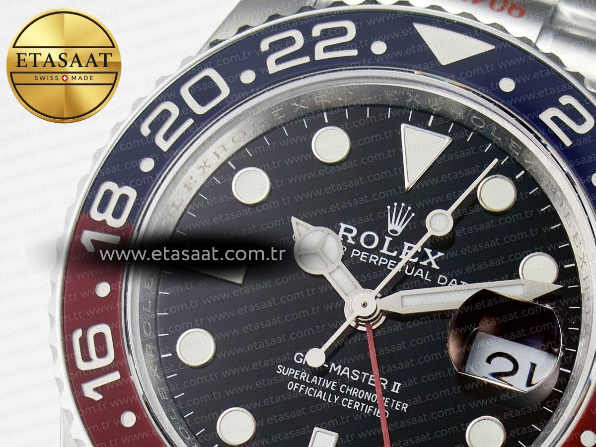 Rolex GMT-Master II 126710 BLRO Blue/Red Ceramic QF 1:1 Best Edition on Oyster Bracelet VR3285 CHS - Görsel 10