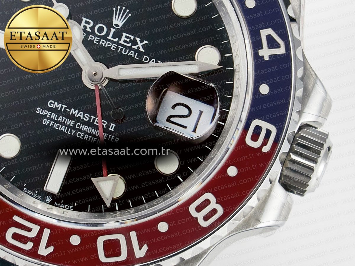 Rolex GMT-Master II 126710 BLRO Blue/Red Ceramic QF 1:1 Best Edition on Oyster Bracelet VR3285 CHS - Görsel 12