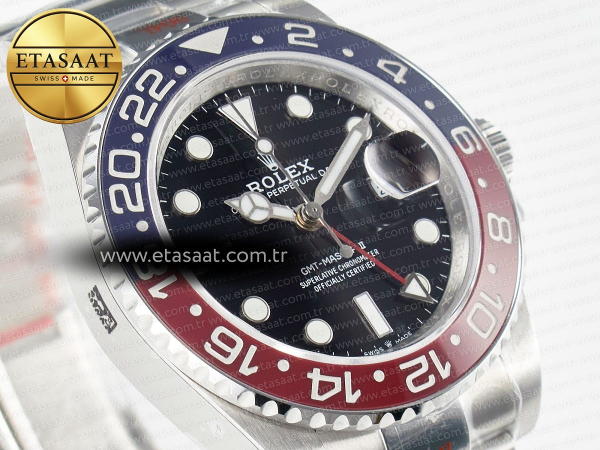 Rolex GMT-Master II 126710 BLRO Blue/Red Ceramic QF 1:1 Best Edition on Oyster Bracelet VR3285 CHS - Görsel 5