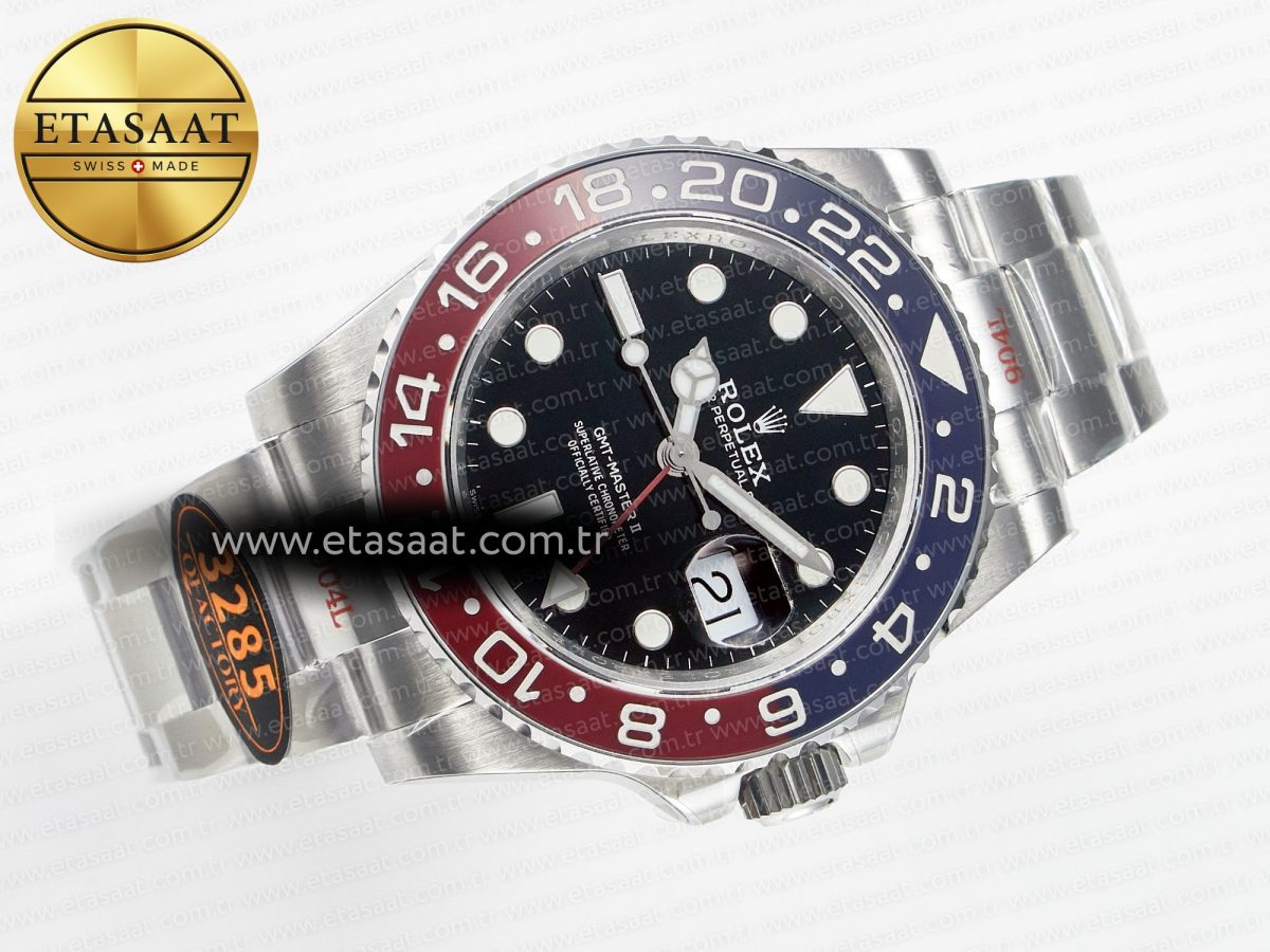 Rolex GMT-Master II 126710 BLRO Blue/Red Ceramic QF 1:1 Best Edition on Oyster Bracelet VR3285 CHS - Görsel 8