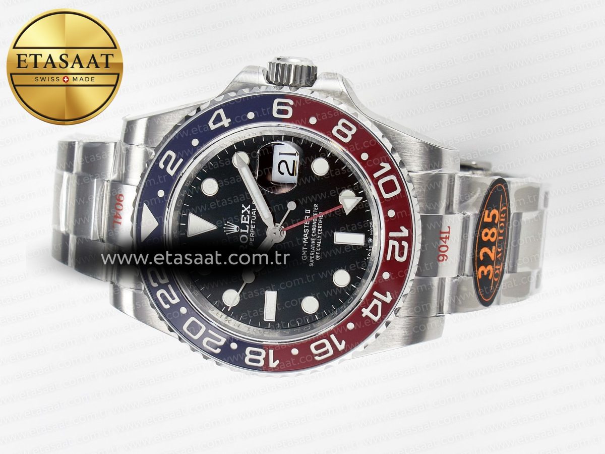 Rolex GMT-Master II 126710 BLRO Blue/Red Ceramic QF 1:1 Best Edition on Oyster Bracelet VR3285 CHS - Görsel 9