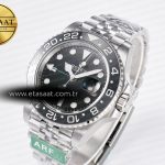 Rolex GMT-Master II 126710 GRNR Black/Gray Ceramic 904L Steel ARF 1:1 Best Edition on Jubilee Strap SH3285