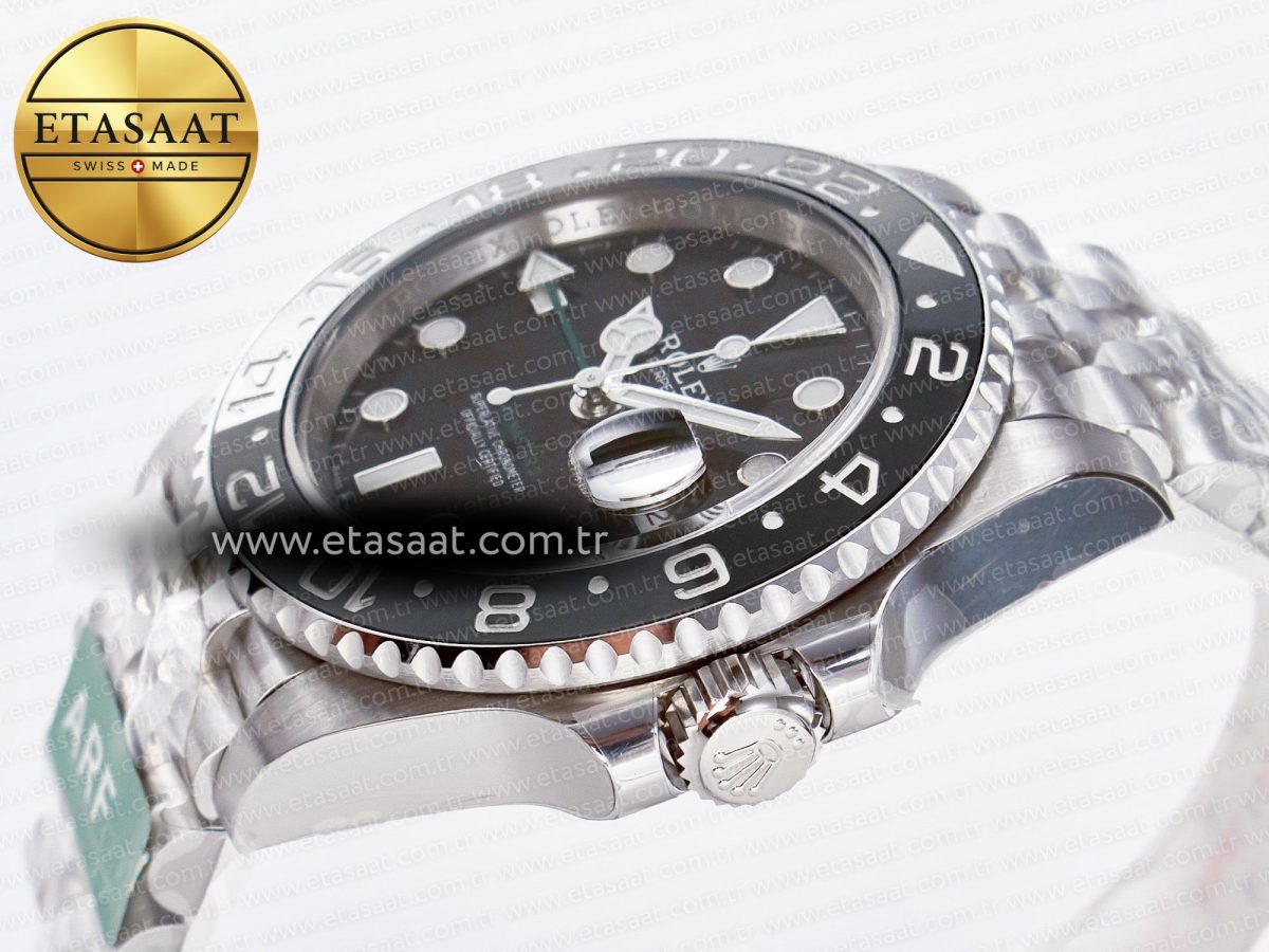 Rolex GMT-Master II 126710 GRNR Black/Gray Ceramic 904L Steel ARF 1:1 Best Edition on Jubilee Strap SH3285 - Görsel 6