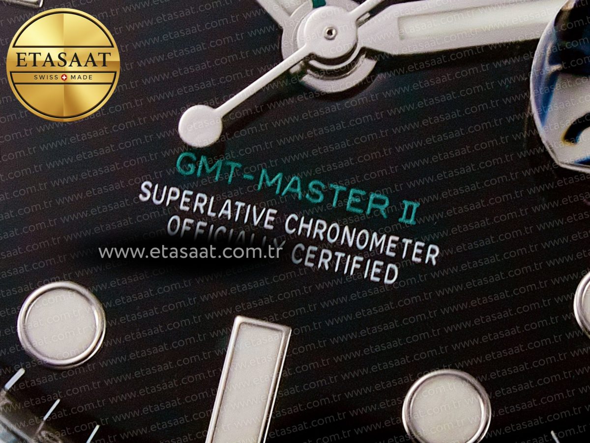 Rolex GMT-Master II 126710 GRNR Black/Gray Ceramic 904L Steel ARF 1:1 Best Edition on Oyster Strap SH3285 - Görsel 11