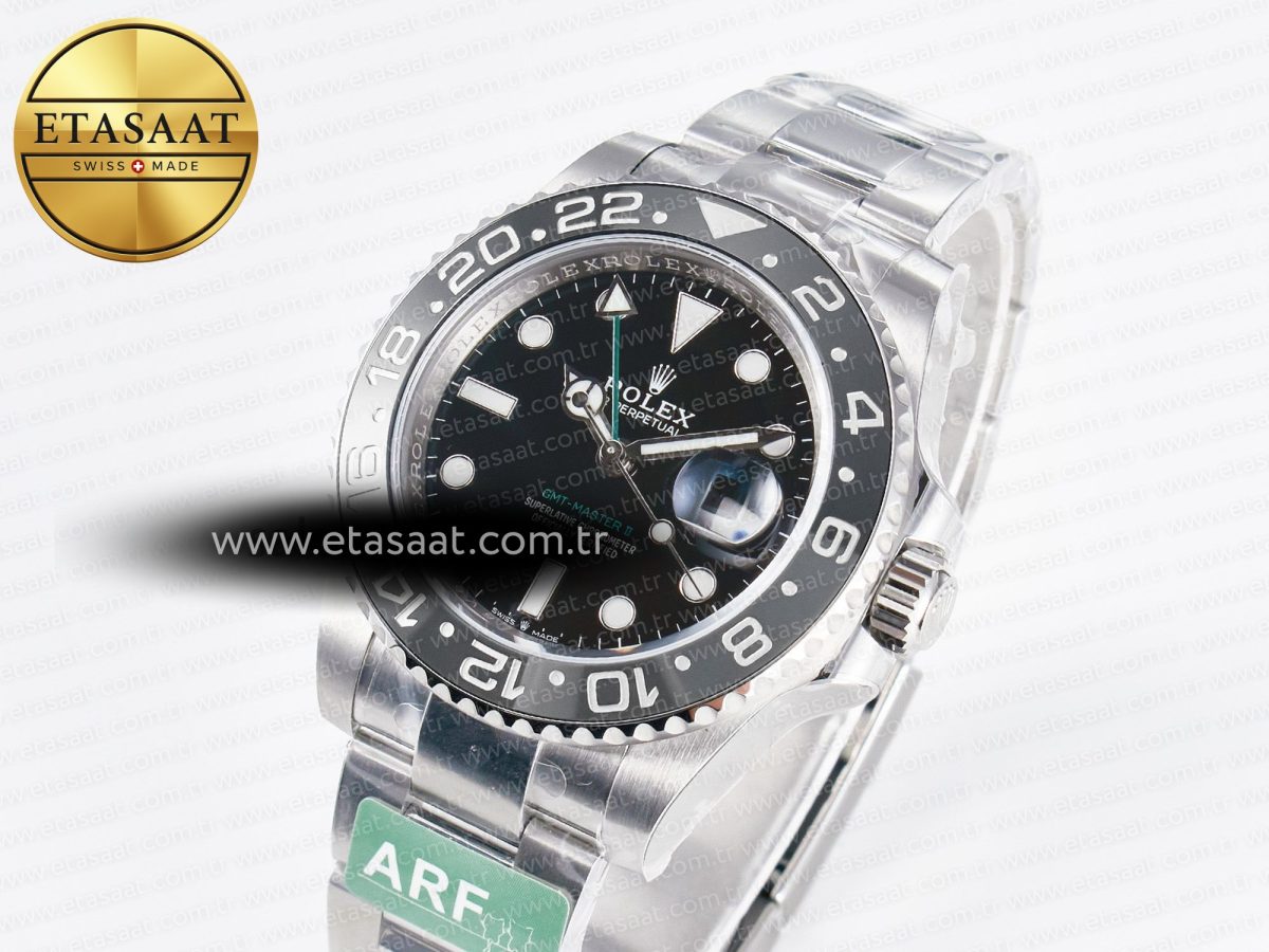 Rolex GMT-Master II 126710 GRNR Black/Gray Ceramic 904L Steel ARF 1:1 Best Edition on Oyster Strap SH3285 - Görsel 2