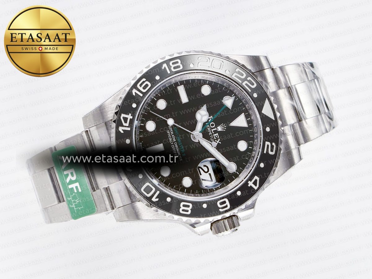 Rolex GMT-Master II 126710 GRNR Black/Gray Ceramic 904L Steel ARF 1:1 Best Edition on Oyster Strap SH3285 - Görsel 8