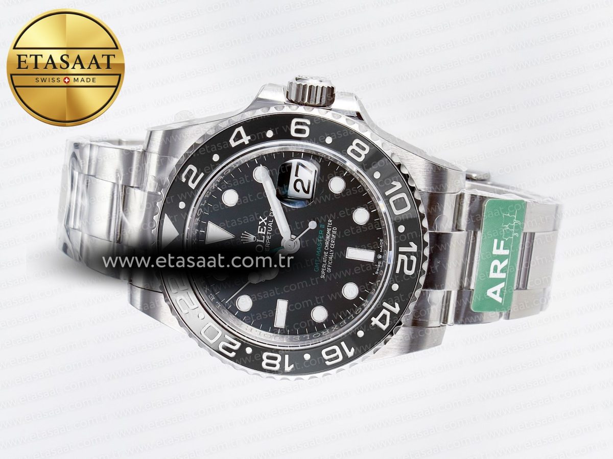 Rolex GMT-Master II 126710 GRNR Black/Gray Ceramic 904L Steel ARF 1:1 Best Edition on Oyster Strap SH3285 - Görsel 9