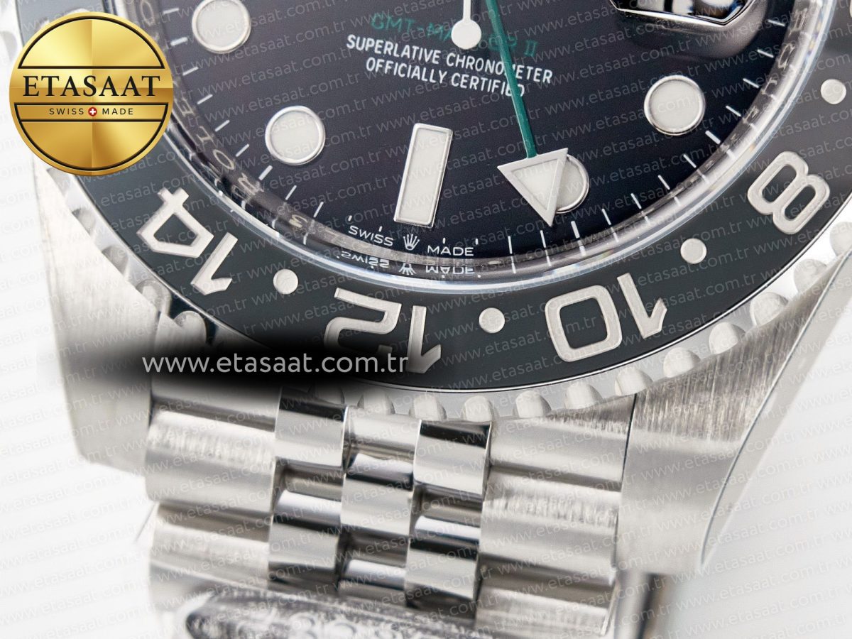 Rolex GMT-Master II 126710 GRNR Black/Gray Ceramic 904L Steel Clean 1:1 Best Edition on Jubilee Strap DD3285 - Görsel 13