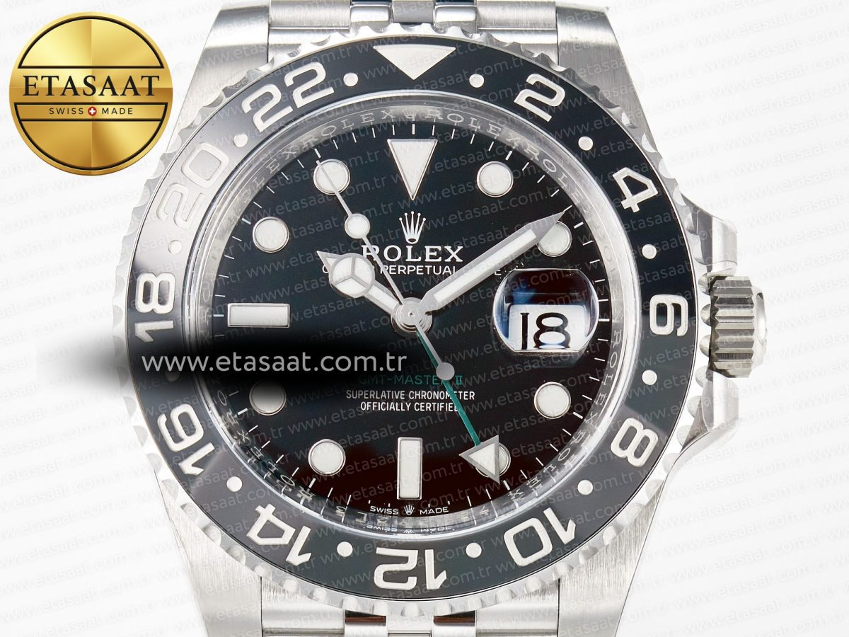 Rolex GMT-Master II 126710 GRNR Black/Gray Ceramic 904L Steel Clean 1:1 Best Edition on Jubilee Strap DD3285 - Görsel 4