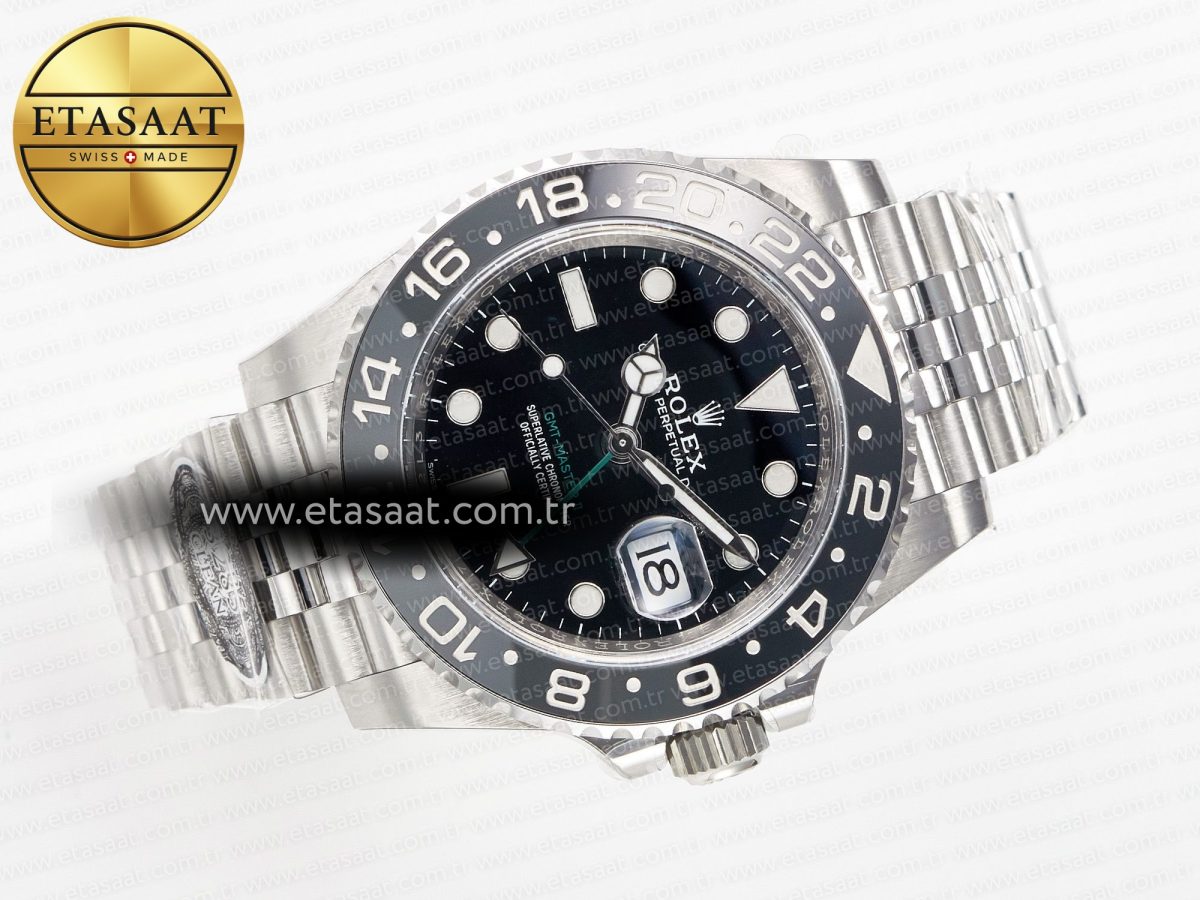 Rolex GMT-Master II 126710 GRNR Black/Gray Ceramic 904L Steel Clean 1:1 Best Edition on Jubilee Strap DD3285 - Görsel 8