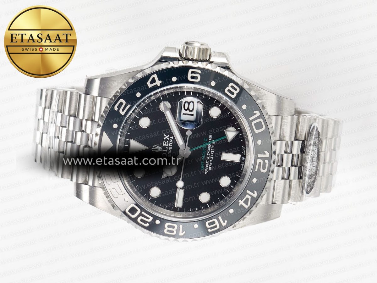 Rolex GMT-Master II 126710 GRNR Black/Gray Ceramic 904L Steel Clean 1:1 Best Edition on Jubilee Strap DD3285 - Görsel 9