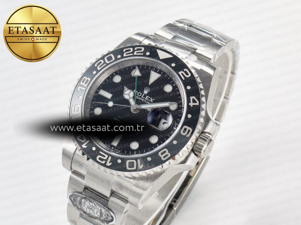 Rolex GMT-Master II 126710 GRNR Black/Gray Ceramic 904L Steel Clean 1:1 Best Edition on Oyster Strap DD3285 - Görsel 1