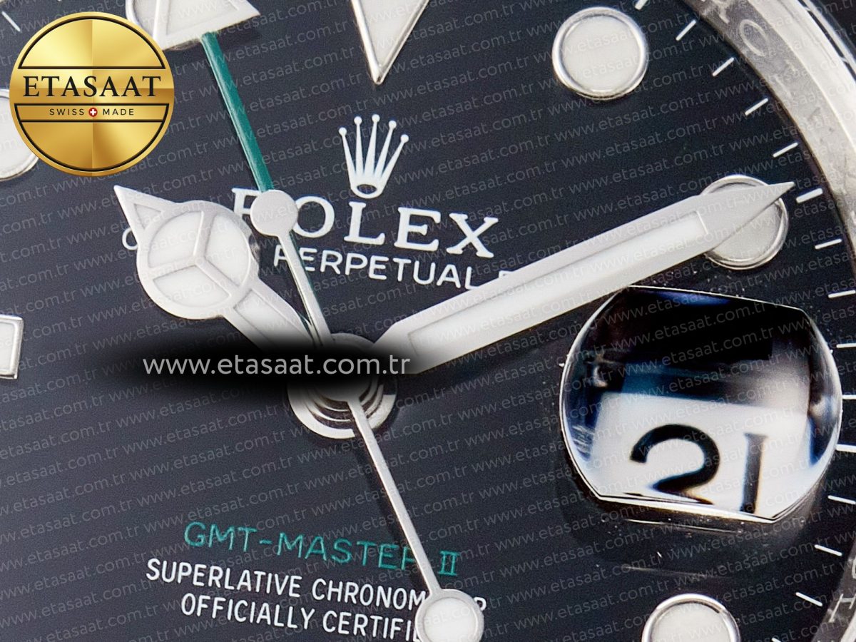 Rolex GMT-Master II 126710 GRNR Black/Gray Ceramic 904L Steel Clean 1:1 Best Edition on Oyster Strap DD3285 - Görsel 11