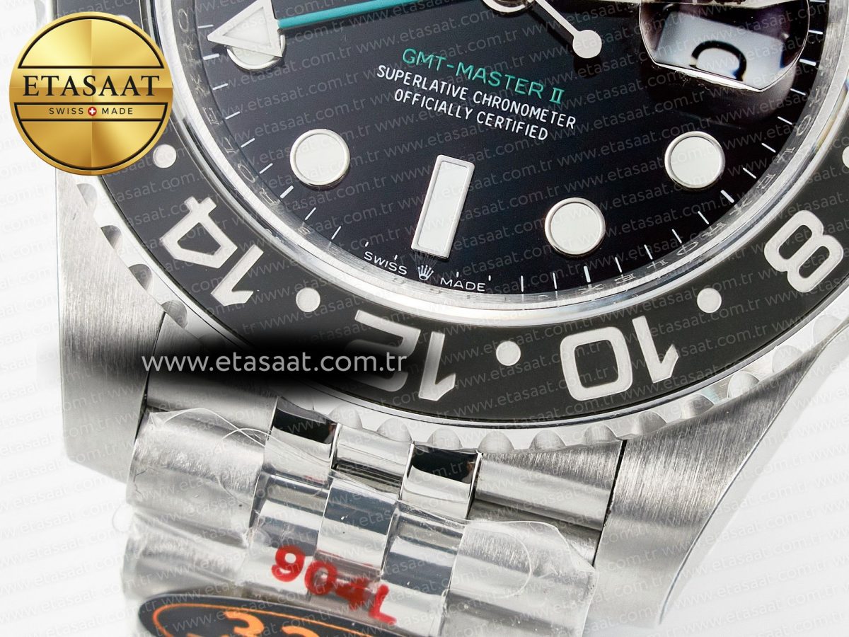 Rolex GMT-Master II 126710 GRNR Black/Grey Ceramic QF 1:1 Best Edition on Jubilee Bracelet VR3285 CHS - Görsel 13
