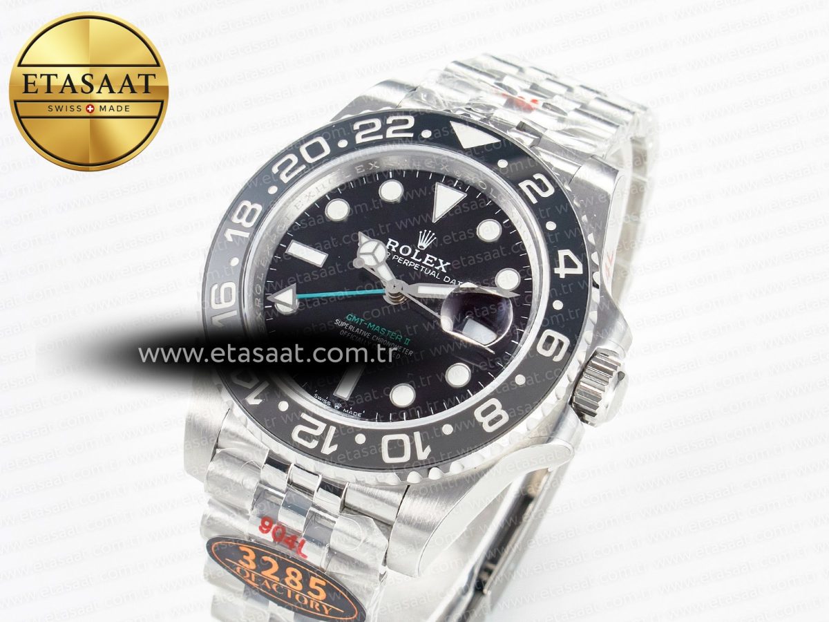 Rolex GMT-Master II 126710 GRNR Black/Grey Ceramic QF 1:1 Best Edition on Jubilee Bracelet VR3285 CHS - Görsel 2