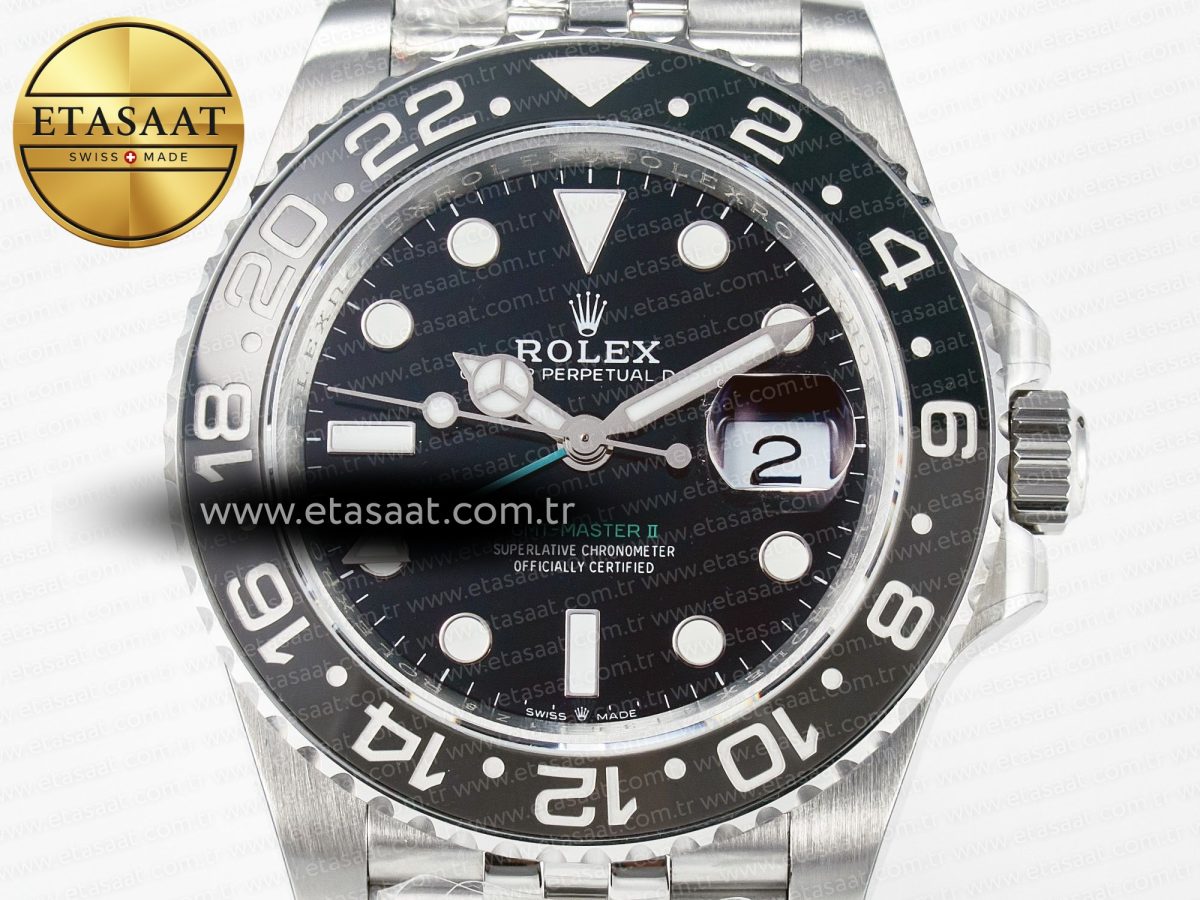 Rolex GMT-Master II 126710 GRNR Black/Grey Ceramic QF 1:1 Best Edition on Jubilee Bracelet VR3285 CHS - Görsel 4