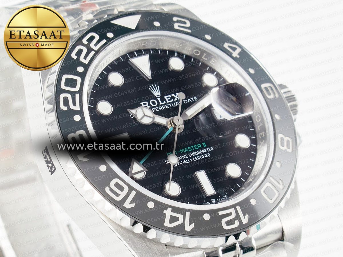 Rolex GMT-Master II 126710 GRNR Black/Grey Ceramic QF 1:1 Best Edition on Jubilee Bracelet VR3285 CHS - Görsel 5