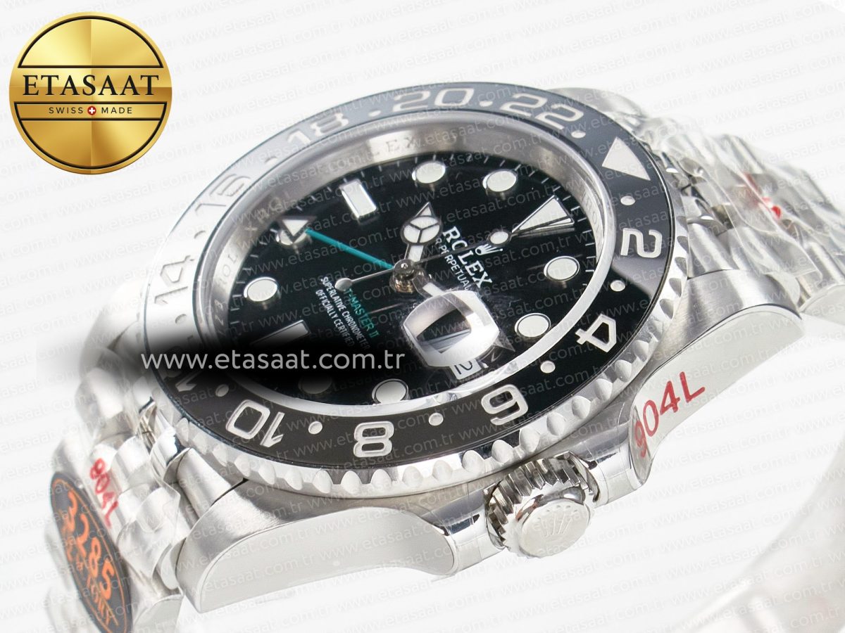 Rolex GMT-Master II 126710 GRNR Black/Grey Ceramic QF 1:1 Best Edition on Jubilee Bracelet VR3285 CHS - Görsel 6