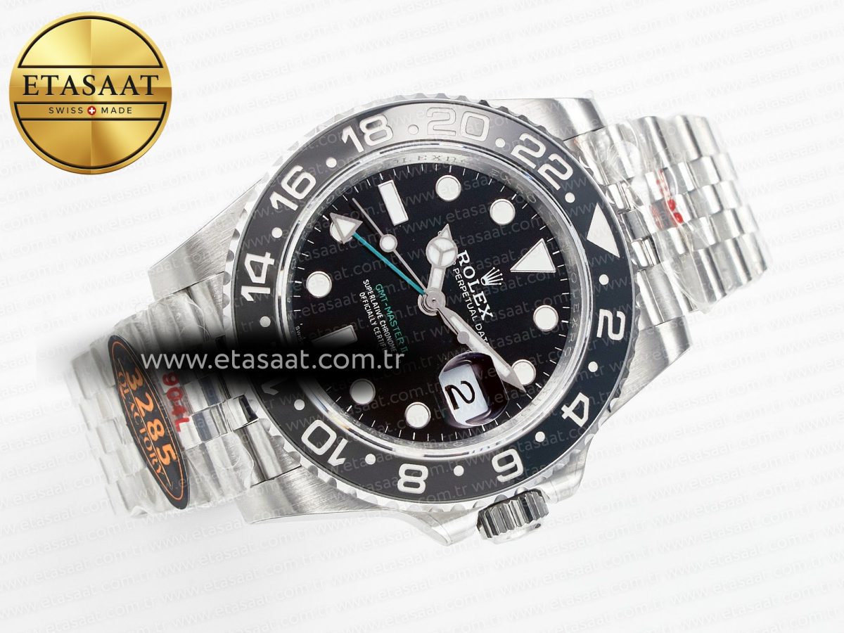 Rolex GMT-Master II 126710 GRNR Black/Grey Ceramic QF 1:1 Best Edition on Jubilee Bracelet VR3285 CHS - Görsel 8