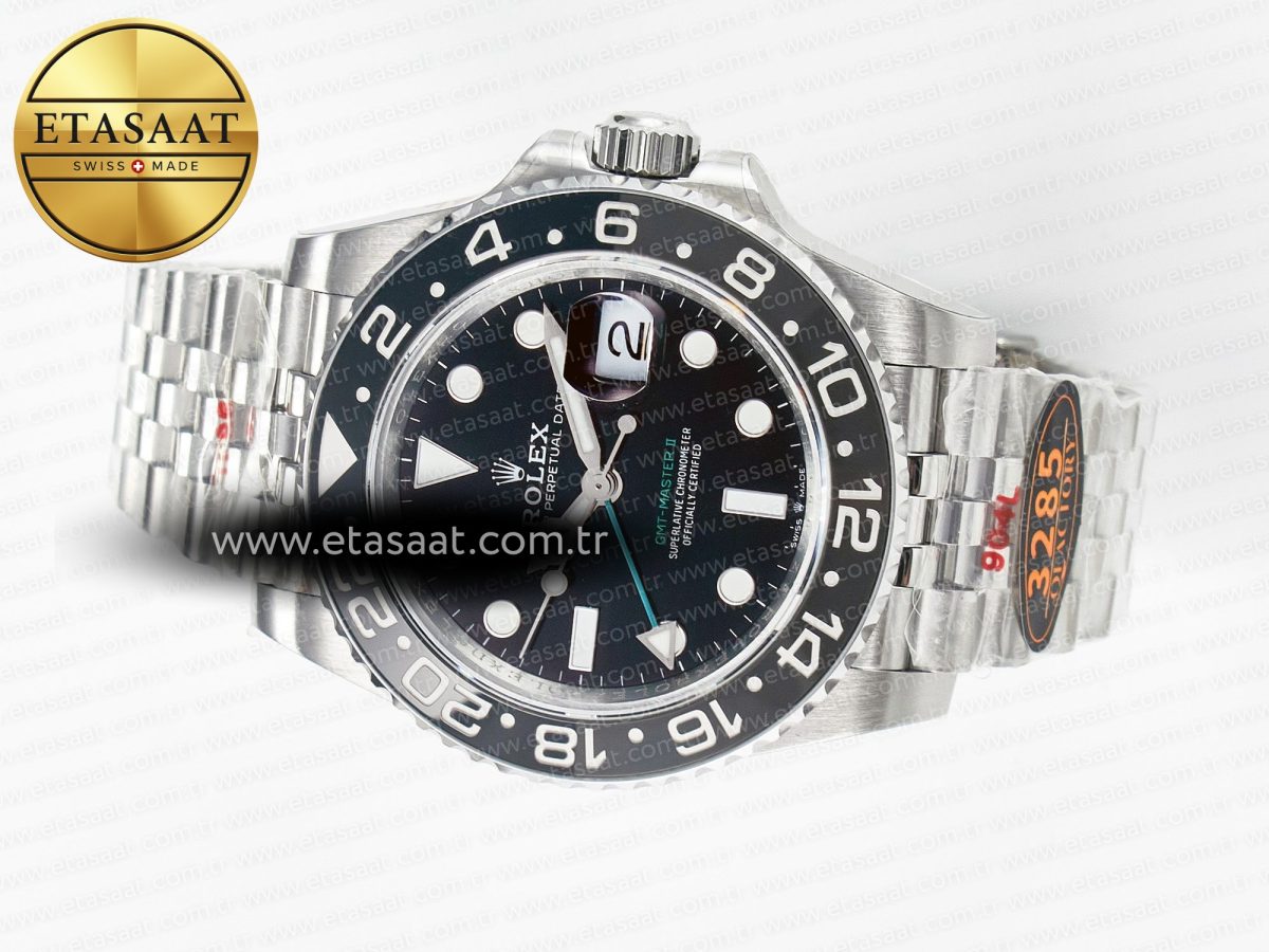 Rolex GMT-Master II 126710 GRNR Black/Grey Ceramic QF 1:1 Best Edition on Jubilee Bracelet VR3285 CHS - Görsel 9