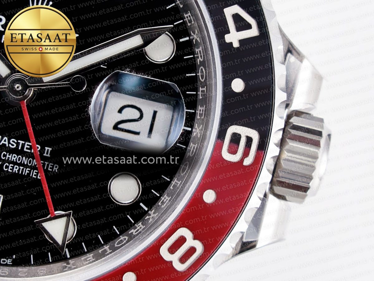 Rolex GMT-Master II 126710 LNRO Black/Red Ceramic 904L ARF 1:1 Best Edition on Jubilee Bracelet SH3285 CHS V3 - Görsel 11