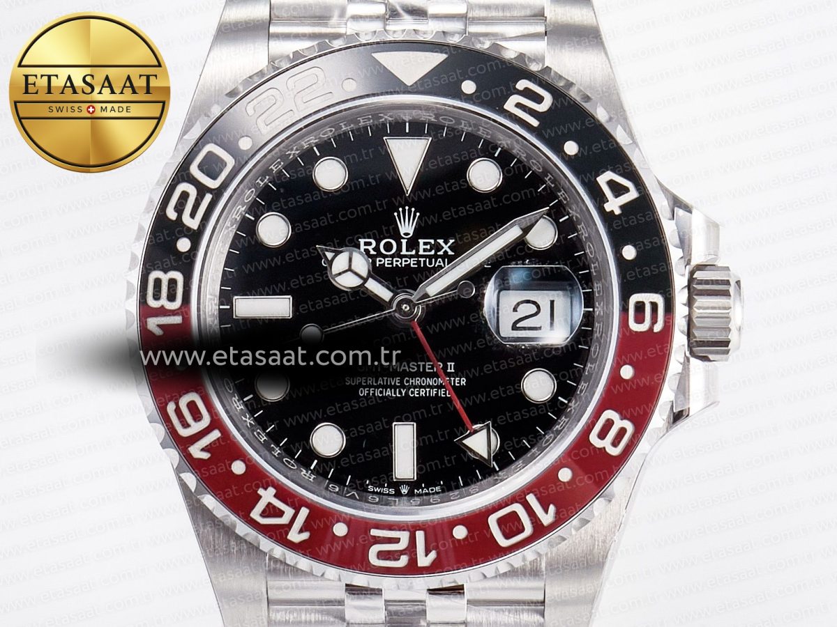 Rolex GMT-Master II 126710 LNRO Black/Red Ceramic 904L ARF 1:1 Best Edition on Jubilee Bracelet SH3285 CHS V3 - Görsel 3