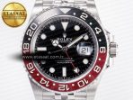 Rolex GMT-Master II 126710 LNRO Black/Red Ceramic 904L ARF 1:1 Best Edition on Jubilee Bracelet SH3285 CHS V3 - Görsel 3