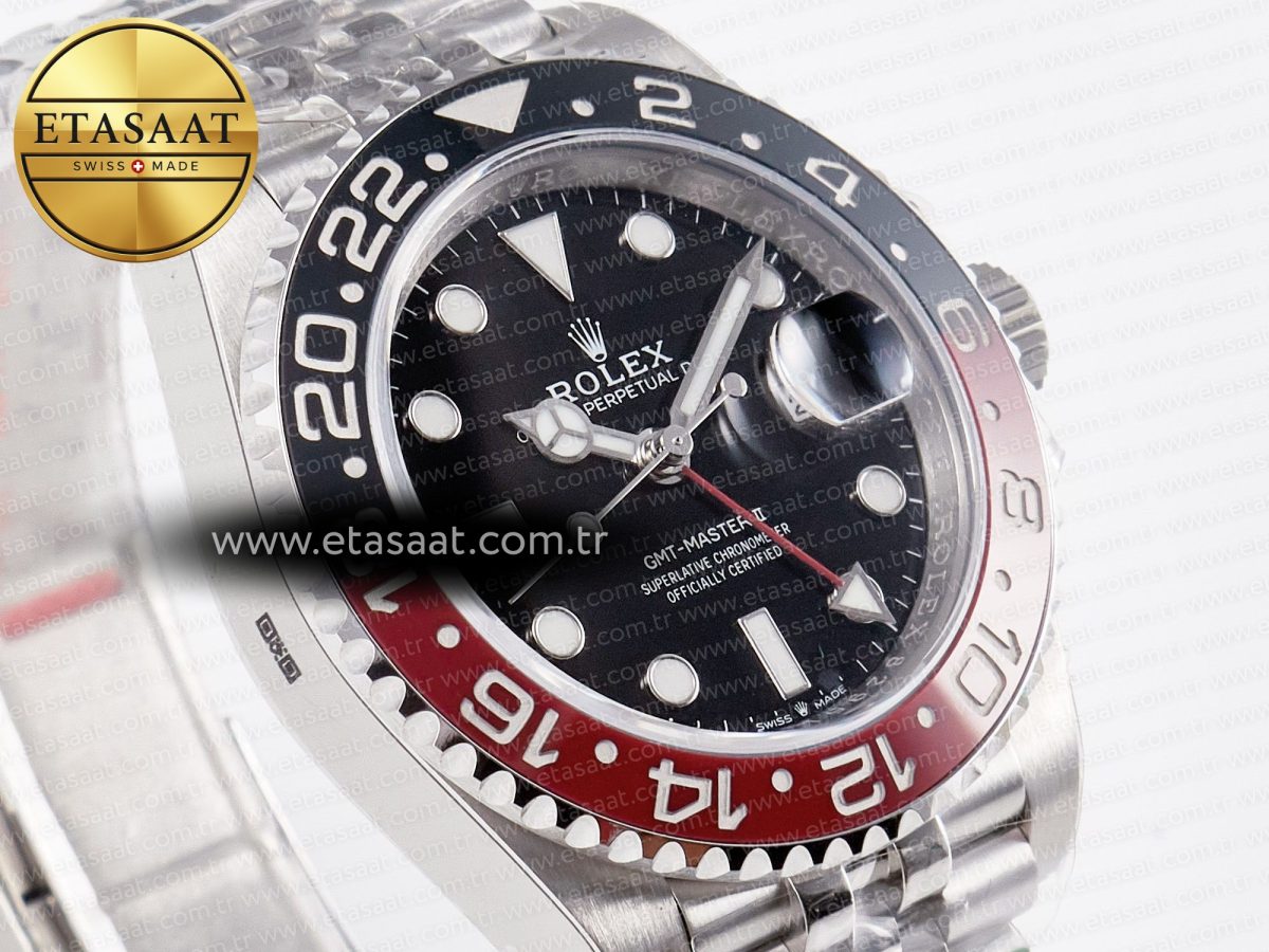 Rolex GMT-Master II 126710 LNRO Black/Red Ceramic 904L ARF 1:1 Best Edition on Jubilee Bracelet SH3285 CHS V3 - Görsel 4