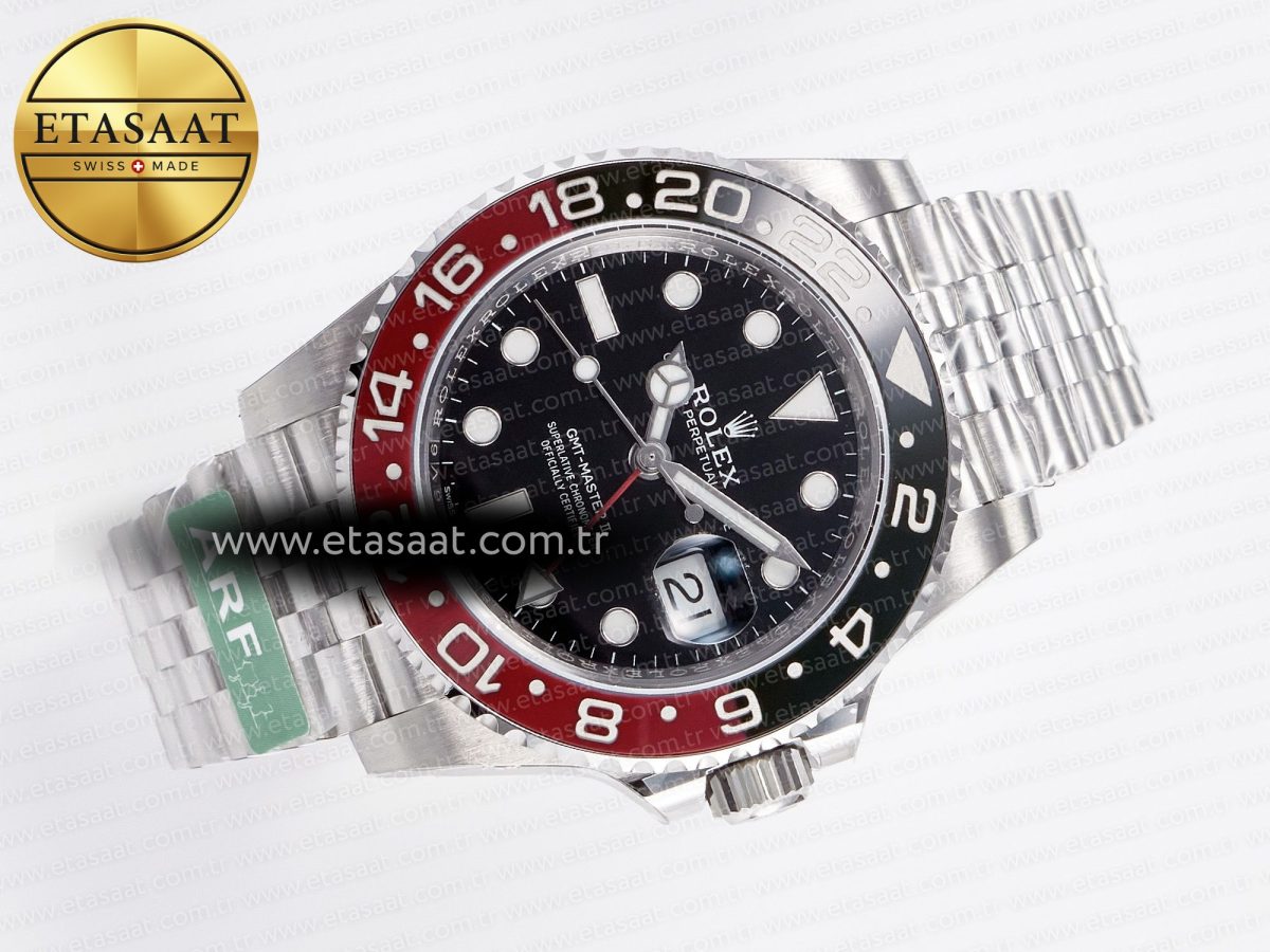 Rolex GMT-Master II 126710 LNRO Black/Red Ceramic 904L ARF 1:1 Best Edition on Jubilee Bracelet SH3285 CHS V3 - Görsel 8