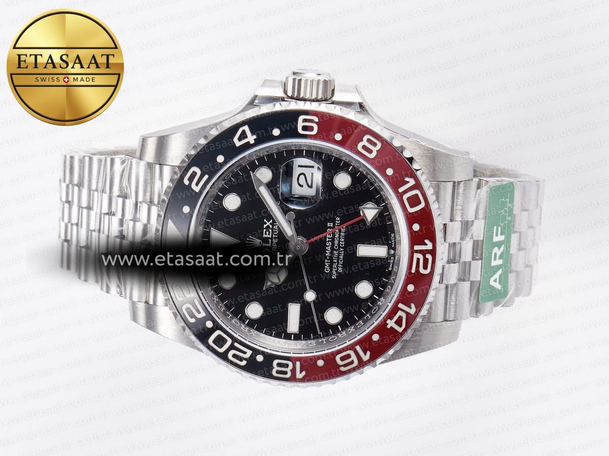 Rolex GMT-Master II 126710 LNRO Black/Red Ceramic 904L ARF 1:1 Best Edition on Jubilee Bracelet SH3285 CHS V3 - Görsel 9
