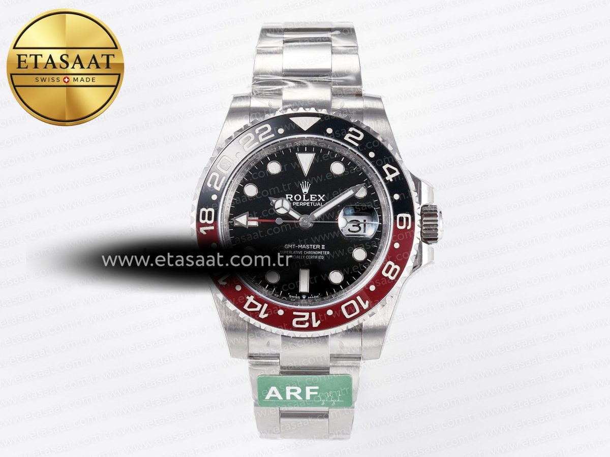Rolex GMT-Master II 126710 LNRO Black/Red Ceramic 904L ARF 1:1 Best Edition on Oyster Bracelet SH3285 CHS V3 - Görsel 3