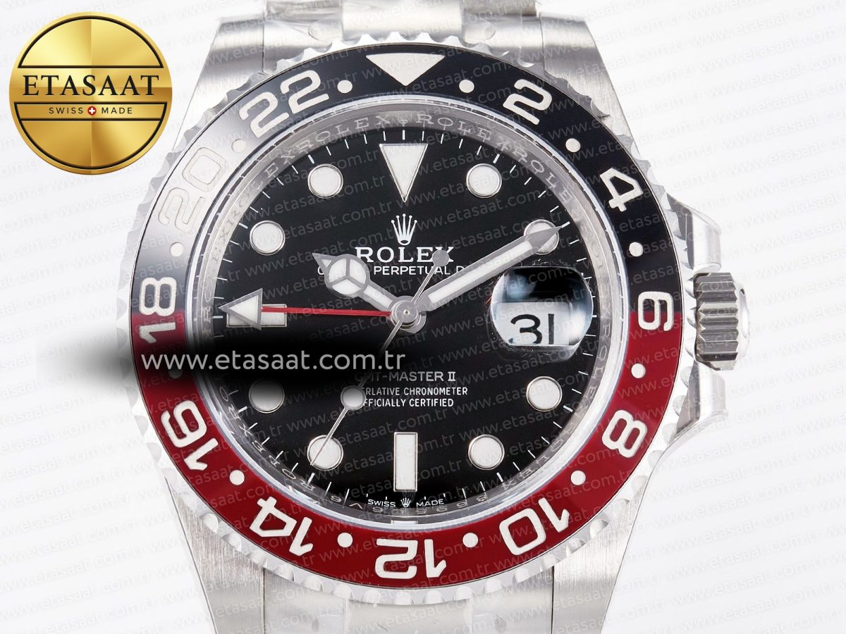 Rolex GMT-Master II 126710 LNRO Black/Red Ceramic 904L ARF 1:1 Best Edition on Oyster Bracelet SH3285 CHS V3 - Görsel 4