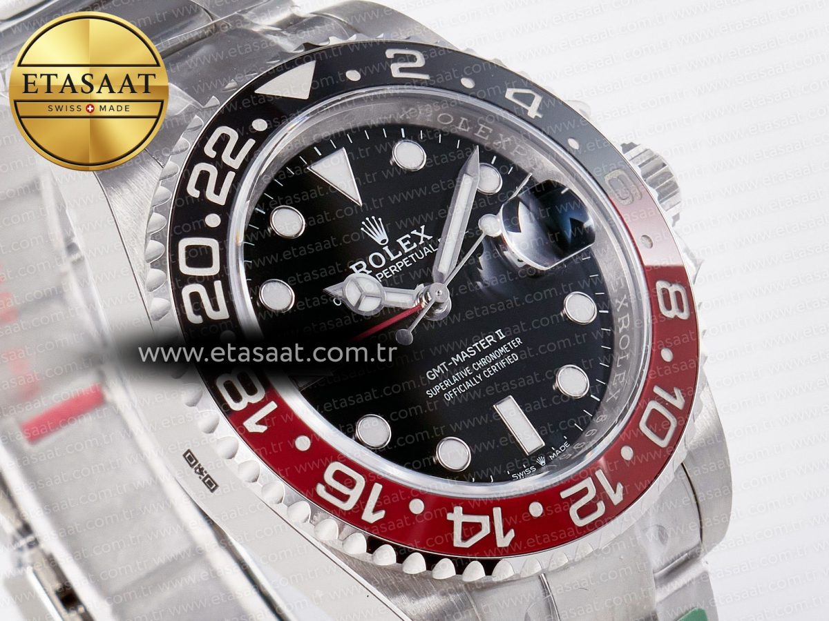Rolex GMT-Master II 126710 LNRO Black/Red Ceramic 904L ARF 1:1 Best Edition on Oyster Bracelet SH3285 CHS V3 - Görsel 5