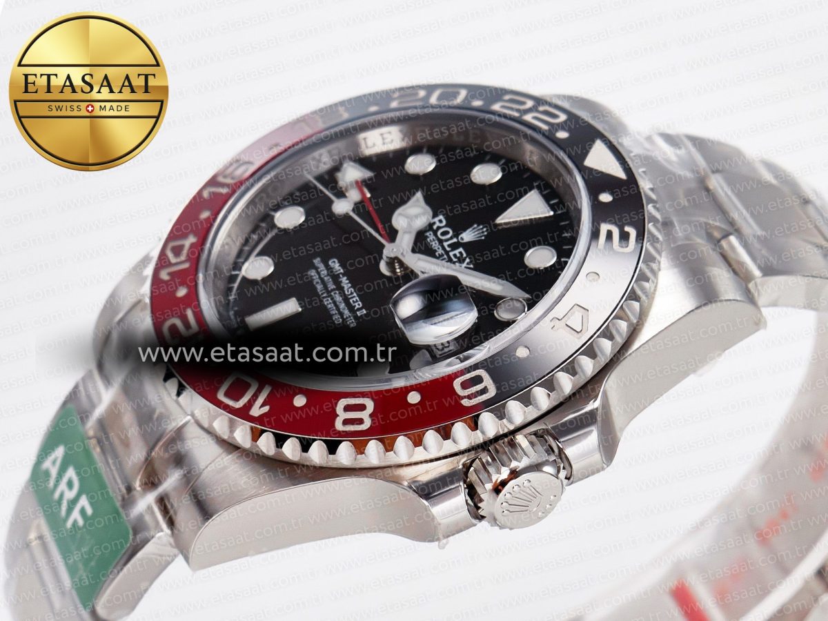 Rolex GMT-Master II 126710 LNRO Black/Red Ceramic 904L ARF 1:1 Best Edition on Oyster Bracelet SH3285 CHS V3 - Görsel 6
