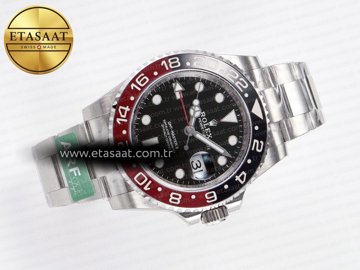 Rolex GMT-Master II 126710 LNRO Black/Red Ceramic 904L ARF 1:1 Best Edition on Oyster Bracelet SH3285 CHS V3 - Görsel 8
