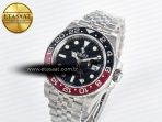 Rolex GMT-Master II 126710 LNRO Black/Red Ceramic GMF 1:1 Best Edition on Black Dial on SS Jubilee Bracelet Super Clone VR3285 CHS (Gain Weight)