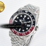 Rolex GMT-Master II 126710 LNRO Black/Red Ceramic GMF 1:1 Best Edition on Black Dial on SS Jubilee Bracelet Super Clone VR3285 CHS (Gain Weight)