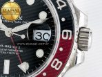 Rolex GMT-Master II 126710 LNRO Black/Red Ceramic GMF 1:1 Best Edition on Black Dial on SS Jubilee Bracelet Super Clone VR3285 CHS (Gain Weight) - Görsel 11