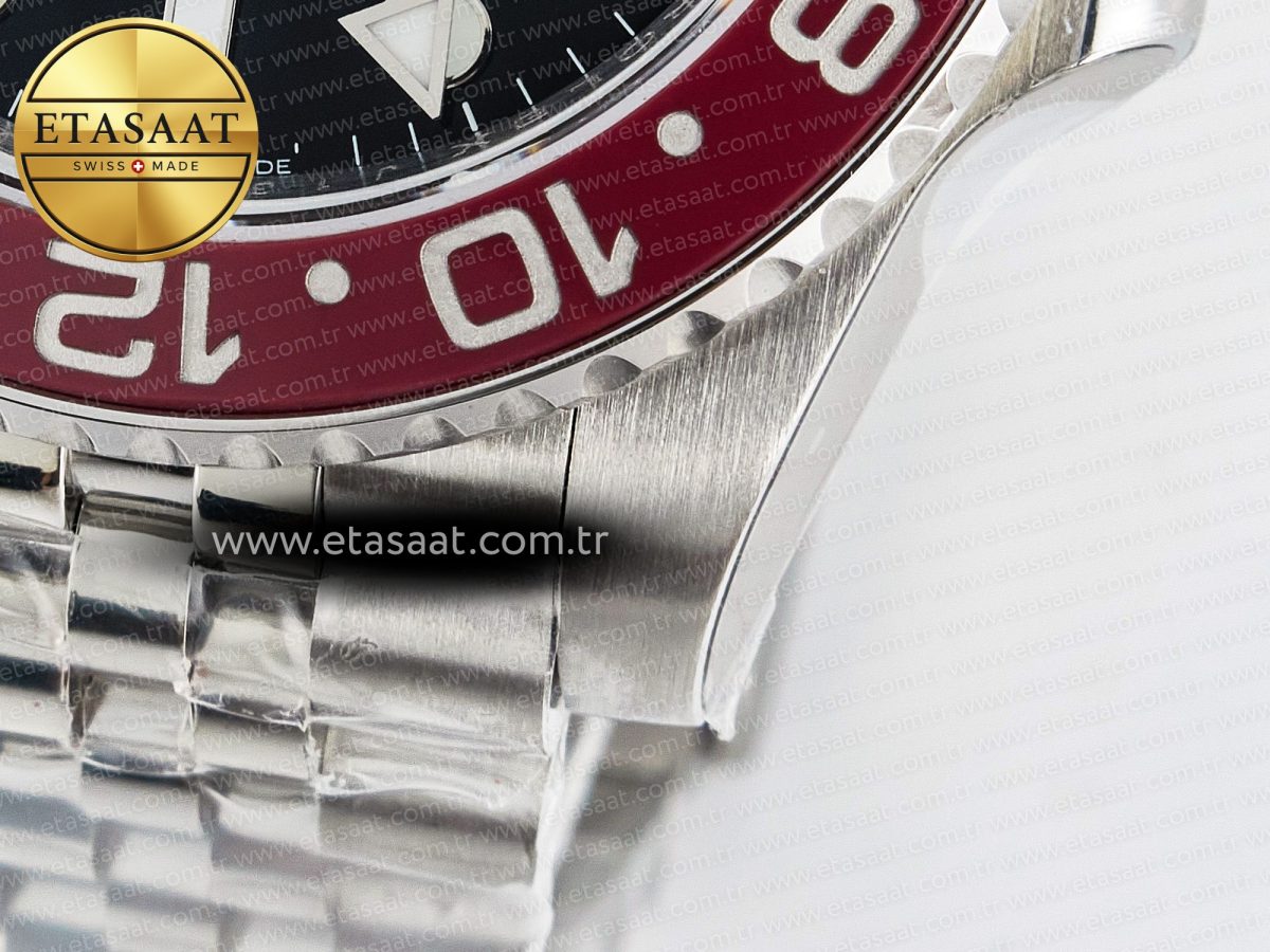 Rolex GMT-Master II 126710 LNRO Black/Red Ceramic GMF 1:1 Best Edition on Black Dial on SS Jubilee Bracelet Super Clone VR3285 CHS (Gain Weight) - Görsel 13