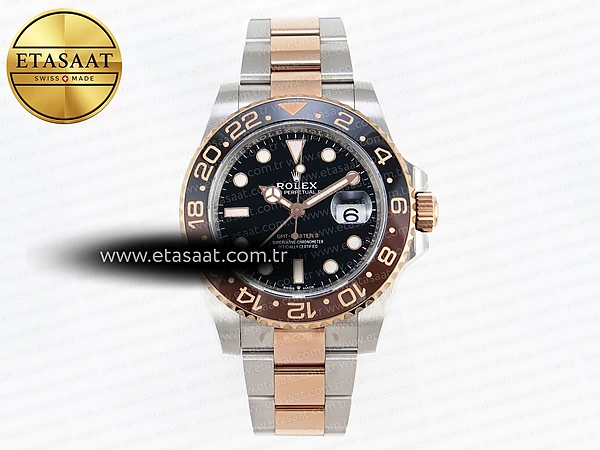 Rolex GMT Master II 126711 Çelik/RG VR3285 Eta Saat - 1:1 Süper Klon Replika Saat