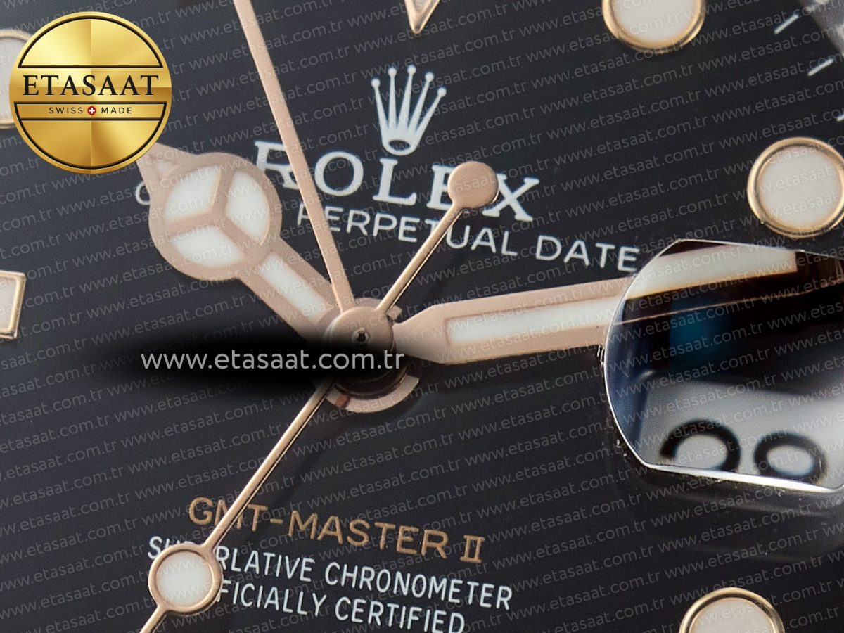 Rolex GMT-Master II 126711 CHNR ARF 1:1 Best Edition on Black Dial SS/RG Bracelet Super Clone VR3285 CHS (Gain Weight) - Görsel 10