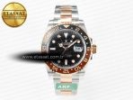 Rolex GMT-Master II 126711 CHNR ARF 1:1 Best Edition on Black Dial SS/RG Bracelet Super Clone VR3285 CHS (Gain Weight) - Görsel 3