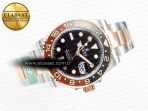 Rolex GMT-Master II 126711 CHNR ARF 1:1 Best Edition on Black Dial SS/RG Bracelet Super Clone VR3285 CHS (Gain Weight) - Görsel 8