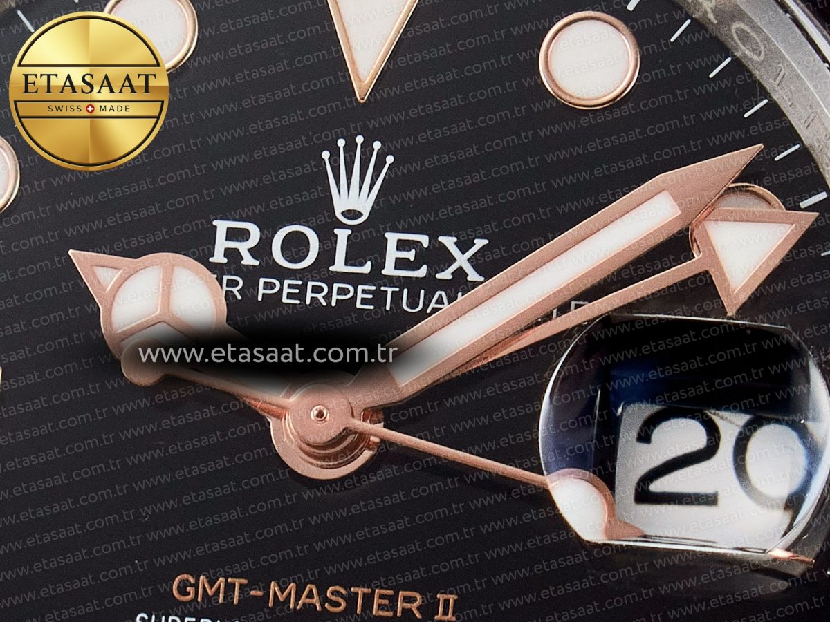 Rolex GMT-Master II 126711 Black/Brown Ceramic Clean 1:1 Best Edition on SS/RG Bracelet DD3285 - Görsel 10