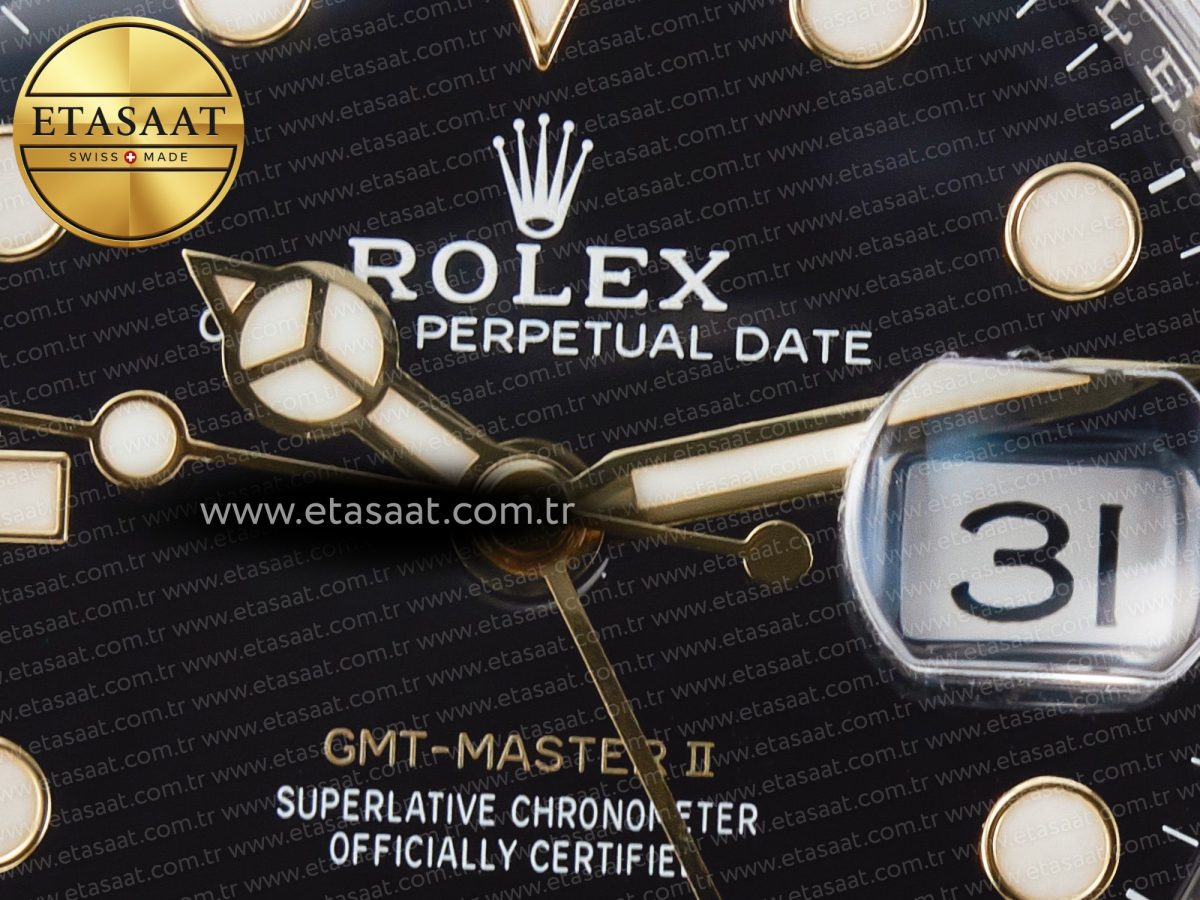 Rolex GMT-Master II 126713 GRNR ARF 1:1 Best Edition on Black Dial SS/YG Bracelet Super Clone VR3285 CHS (Gain Weight) - Görsel 10