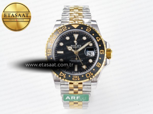 Rolex GMT-Master II 126713 GRNR ARF Siyah Kadran Ağır Kasa Eta Saat - 1:1 Süper Klon Replika Saat