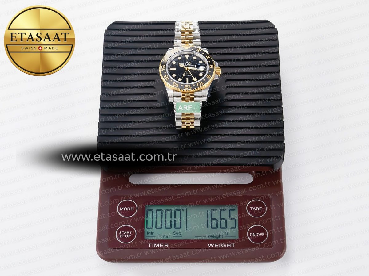 Rolex GMT-Master II 126713 GRNR ARF 1:1 Best Edition on Black Dial SS/YG Bracelet Super Clone VR3285 CHS (Gain Weight) - Görsel 35