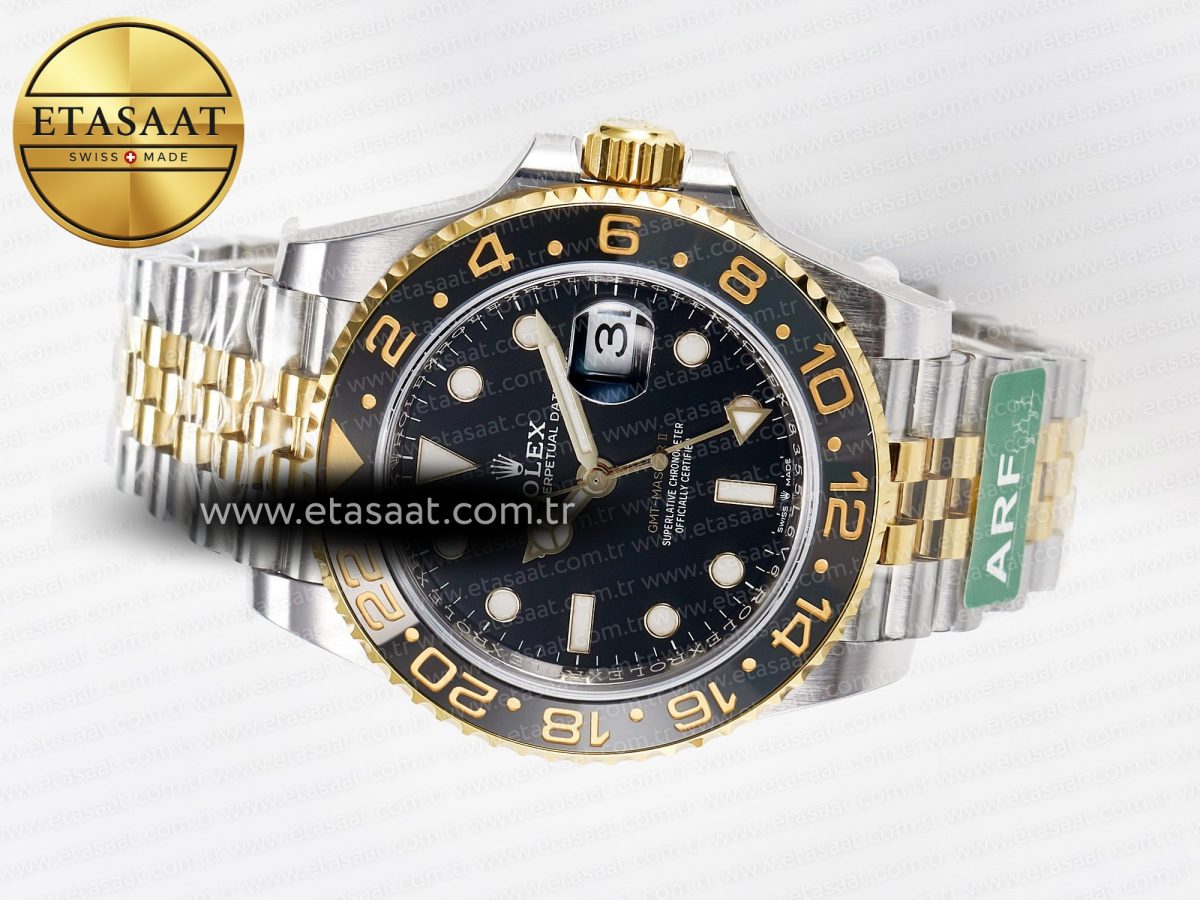 Rolex GMT-Master II 126713 GRNR ARF 1:1 Best Edition on Black Dial SS/YG Bracelet Super Clone VR3285 CHS (Gain Weight) - Görsel 9