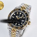 Rolex GMT-Master II 126713 GRNR GMF 1:1 Best Edition on Black Dial on SS/YG Jubilee Bracelet Super Clone VR3285 CHS (Gain Weight)
